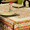 Hand Block Printed Table Cover with 6 Napkins
